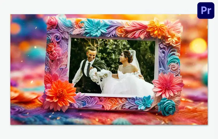 Colorful 3D Wedding Invitation Dynamic Slideshow